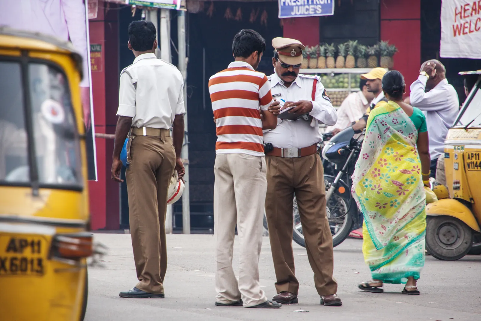 A graphic displaying various traffic violation symbols with the Hyderabad Traffic Police logo