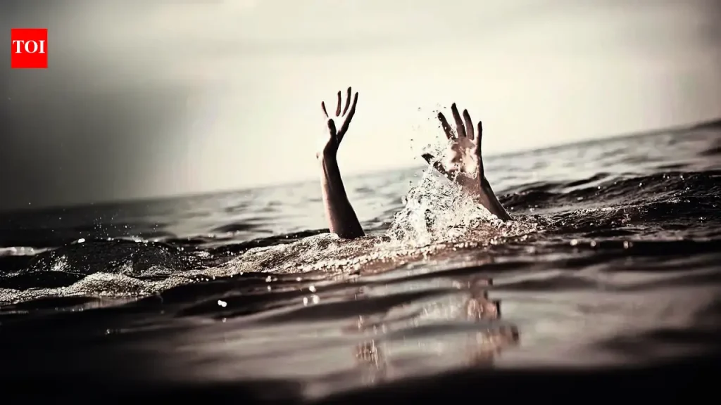 A view of a water body in rural Telangana, illustrating drowning risks during monsoon season.