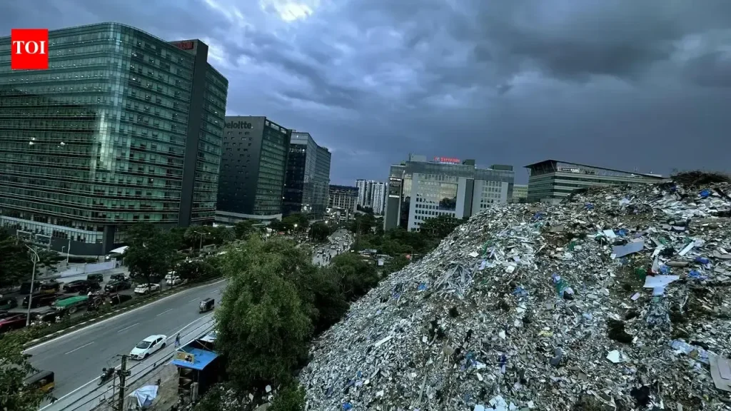 Disputed land parcel in Hyderabad’s IT hub buried under piles of construction rubble