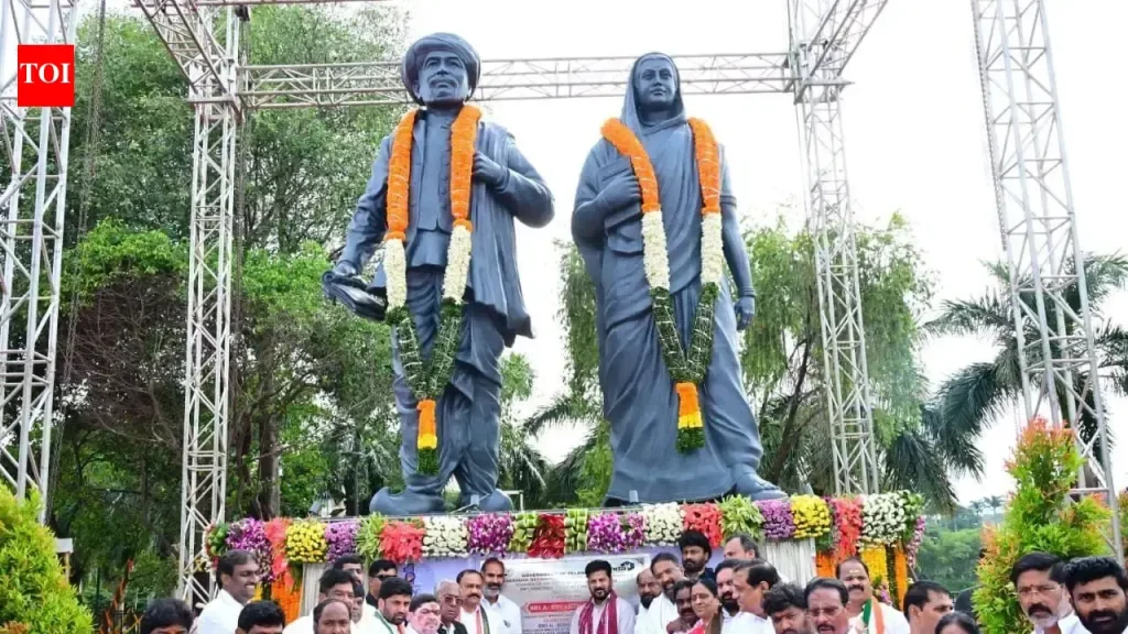 A Revanth Reddy at a public meeting in Hyderabad announcing direct fee reimbursement to students